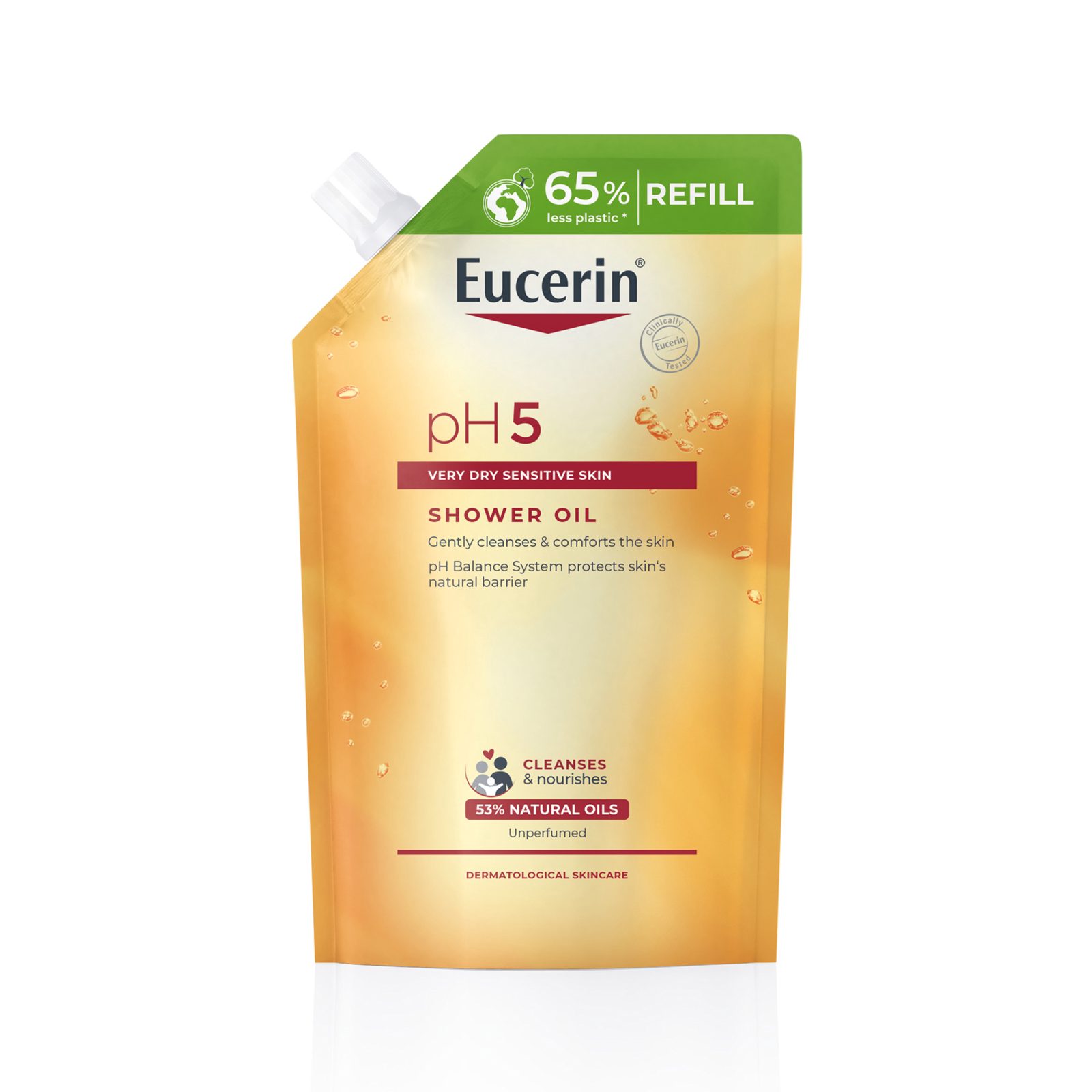 Eucerin pH5 Shower Oil Oparfymerad Refill 400 ml, bild 5