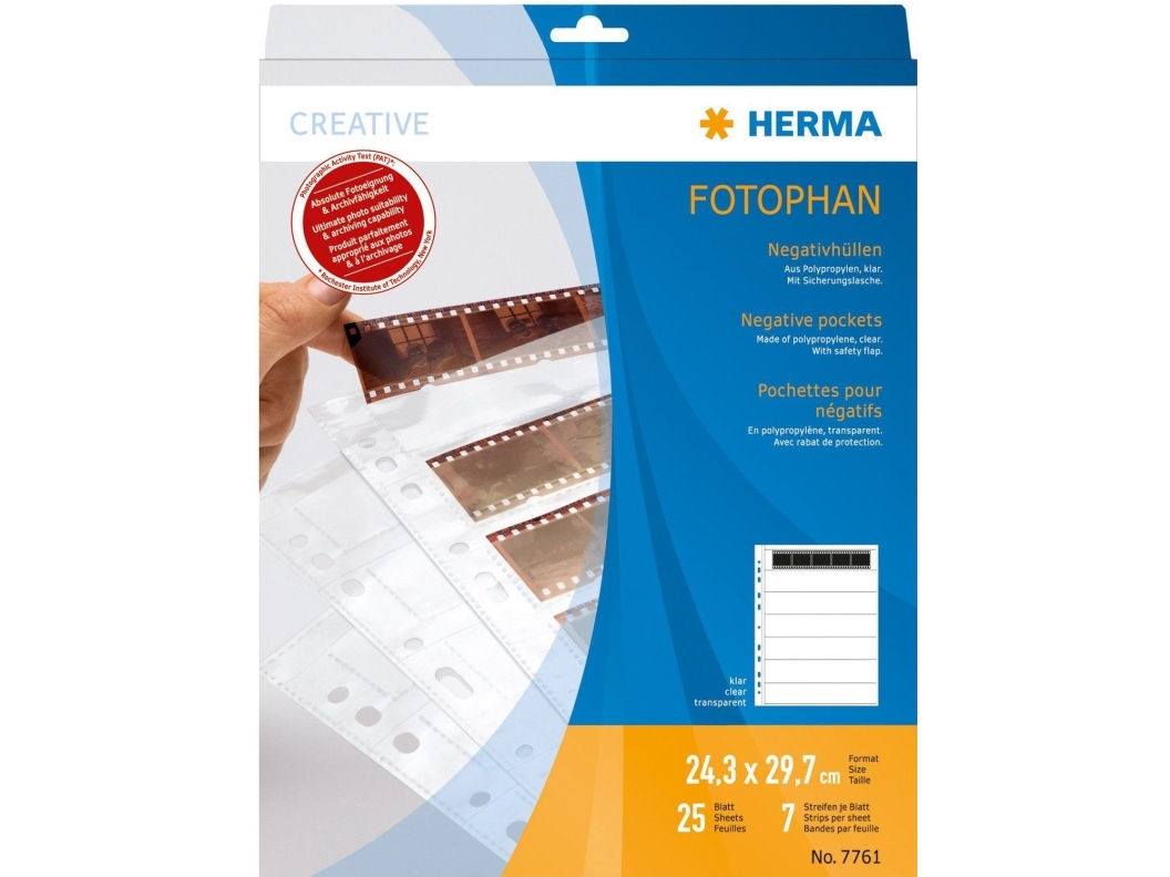 Plastfickor för negativ HERMA nr 7761