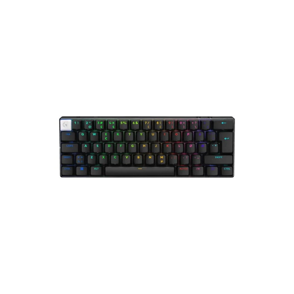 Logitech G Pro X 60 LIGHTSPEED trådlöst gamingtangentbord, svart - GX Optical Tactile