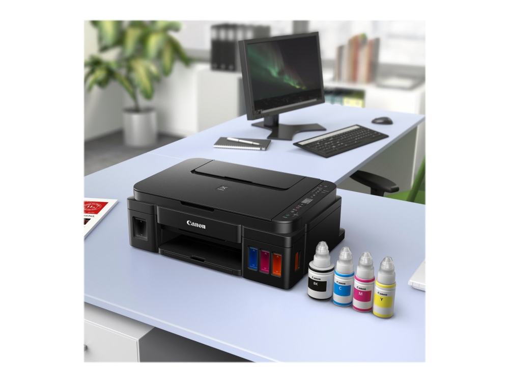 Canon PIXMA G3410, skrivare + scanner + kopiator, 8,8/5 ppm ISO, 600x1200 dpi scanner, USB/WiFi