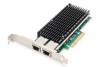Digitus Intel X540, PCI-E 2.1, 2xGigabit, kylfläns, inkl. Low Profile-plåt