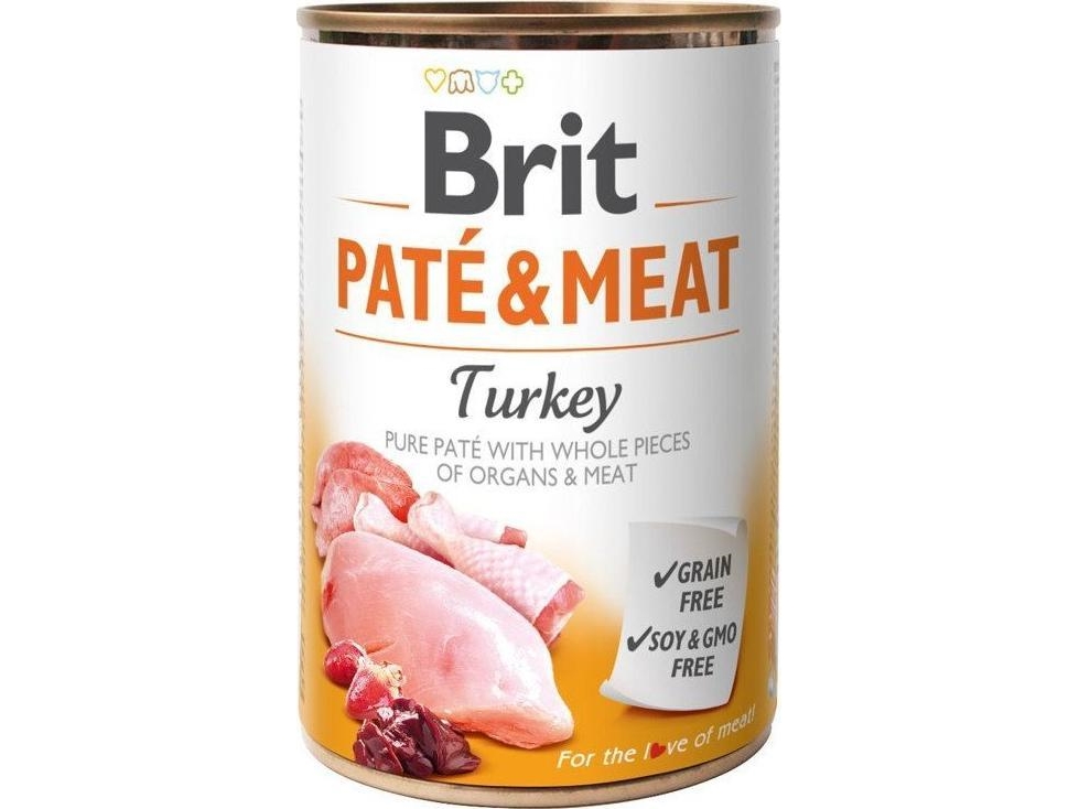 Brit PATE&MEAT TURKEY /6 burkar, 800 g