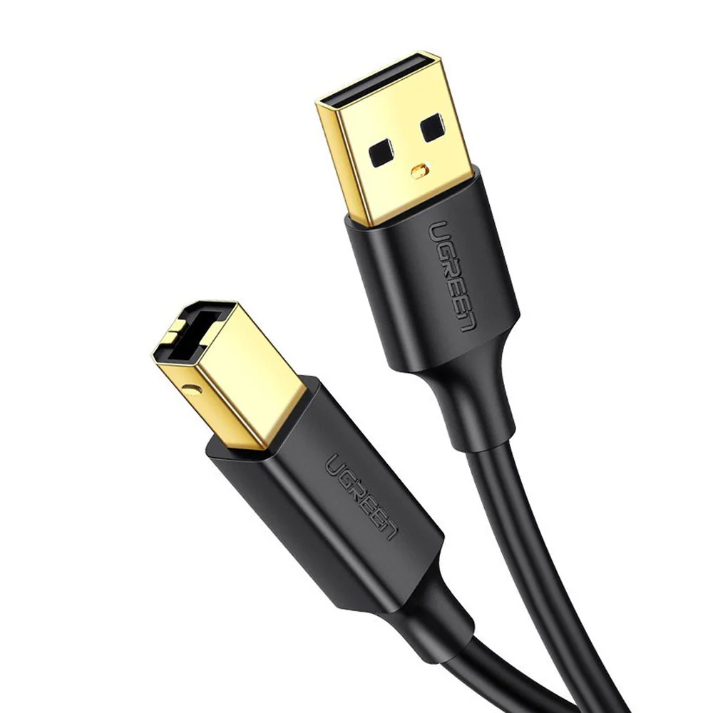 UGREEN USB-skrivarkabel USB-A till USB-B, 1,5m - Svart