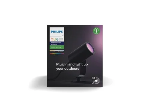 Philips Hue Lily förlängningsspotlight svart 1x8W, bild 2