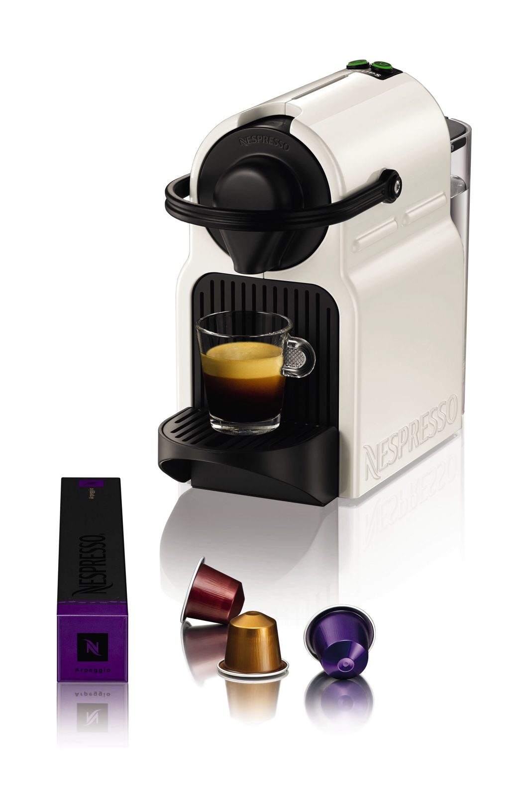 Krups Inissia XN1001, Kuddmatad kaffebryggare, 0,7 l, Kaffekapslar, 1260 W, Vit