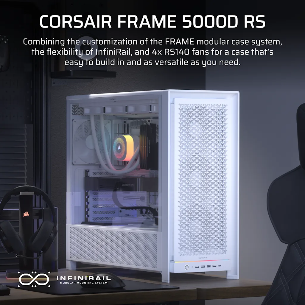 Corsair Frame 5000D Airflow Vit, bild 3