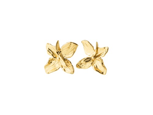PILGRIM - TRACE Flower Earrings - Gold-Plated - 30 mm, bild 2