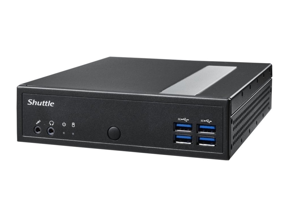 Shuttle XPC slim DL30N - Barebone - superkompakt mini-PC 1 x N-series N100 / upp till 3.4 GHz - RAM 0 GB - UHD Graphics - Gigabit Ethernet, 2.5 Gigabit Ethernet