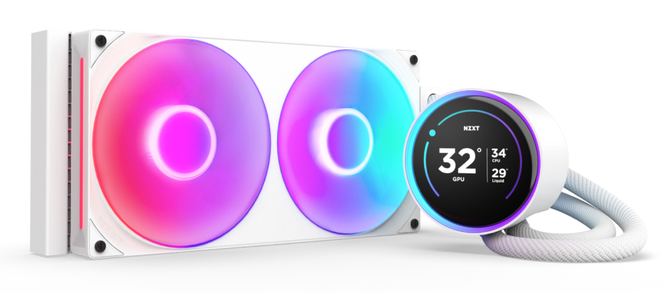 NZXT Kraken 280 Elite V2 RGB, 2x140mm, LGA 1851/1700/1200/115x, AM5/AM4 - Vit, bild 3