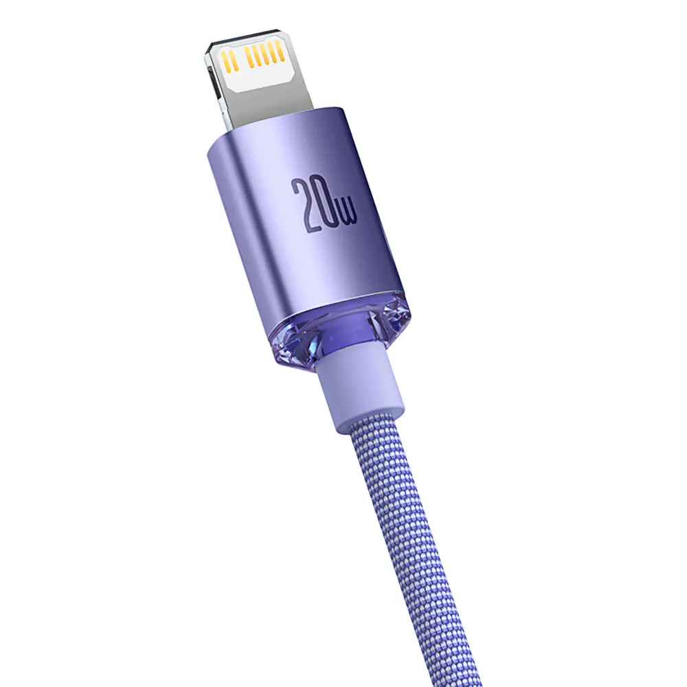 Baseus USB-C till Lightning kabel 20W PD, 1.2m - Lila, bild 3