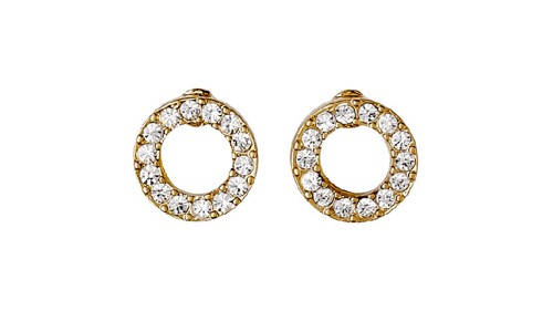 PILGRIM - VICTORIA crystal halo earrings - Gold Plated - Diameter 1,0 cm, bild 3