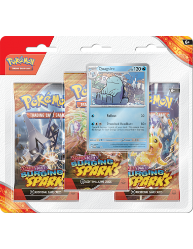 Pokemon SV8: Surging Sparks - 3 pack Blister Boosters