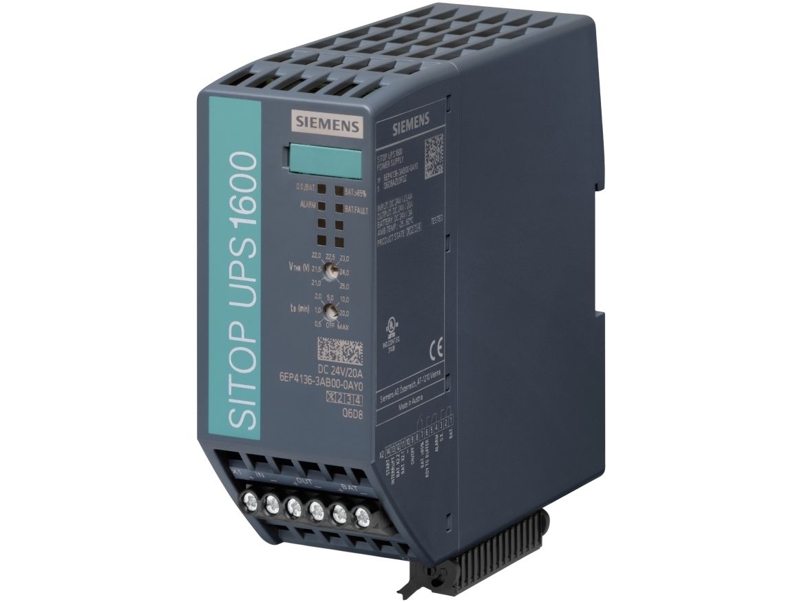 Siemens 6EP4136-3AB00-0AY0, Vänteläge (offline), 480 W, 18,5 V, 27 V, CE, RoHS, REACH, 139 mm