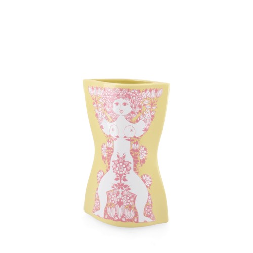 Bjørn Wiinblad - Nina Vas - Yellow/Pink - 22 cm