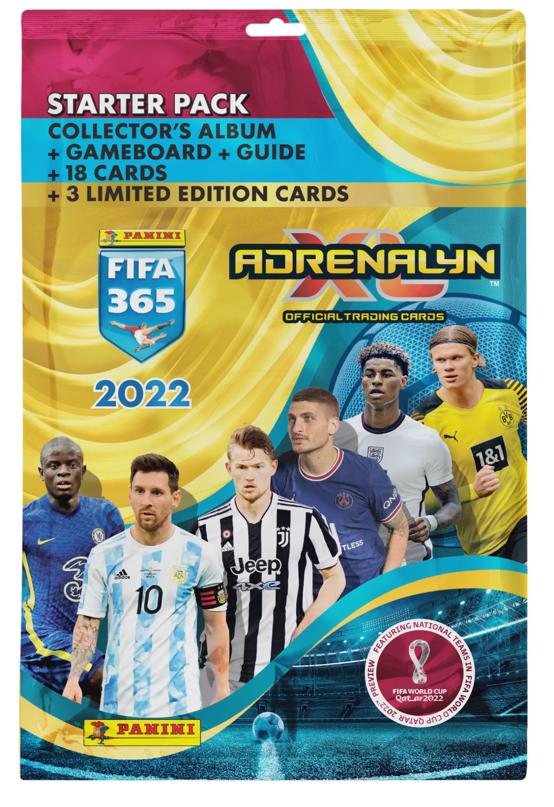 Panini Adrenalyn FIFA 365 Fotbollskort 2022 Starter Pack Album
