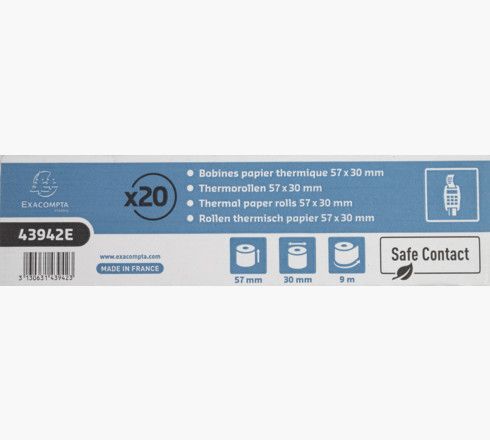 Termorulle Exacompta, 57x30x12 mm, 9 m, 52 g, 20-pack