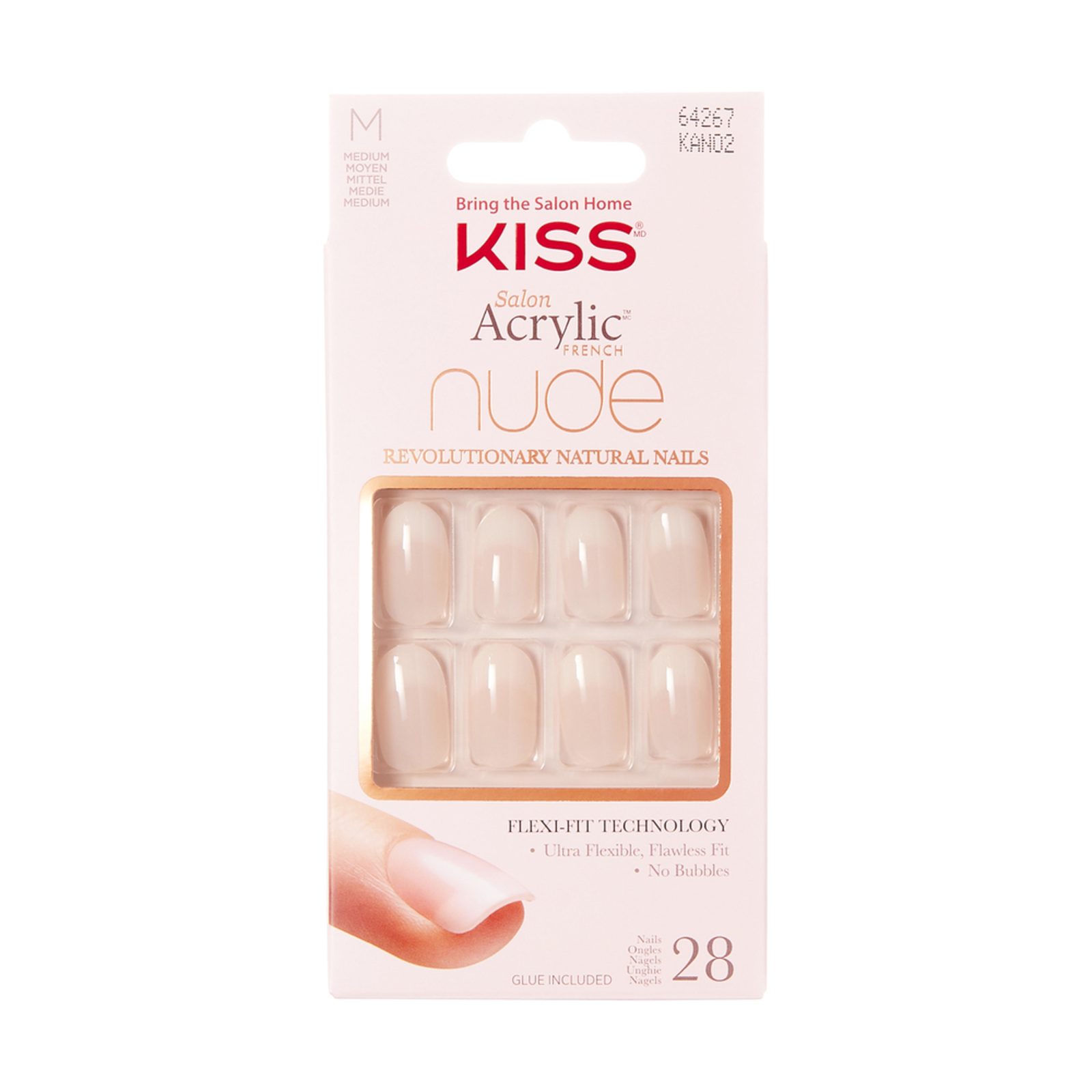 Kiss Salon Acrylic French Nude Revolutionary Natural Nails Medium