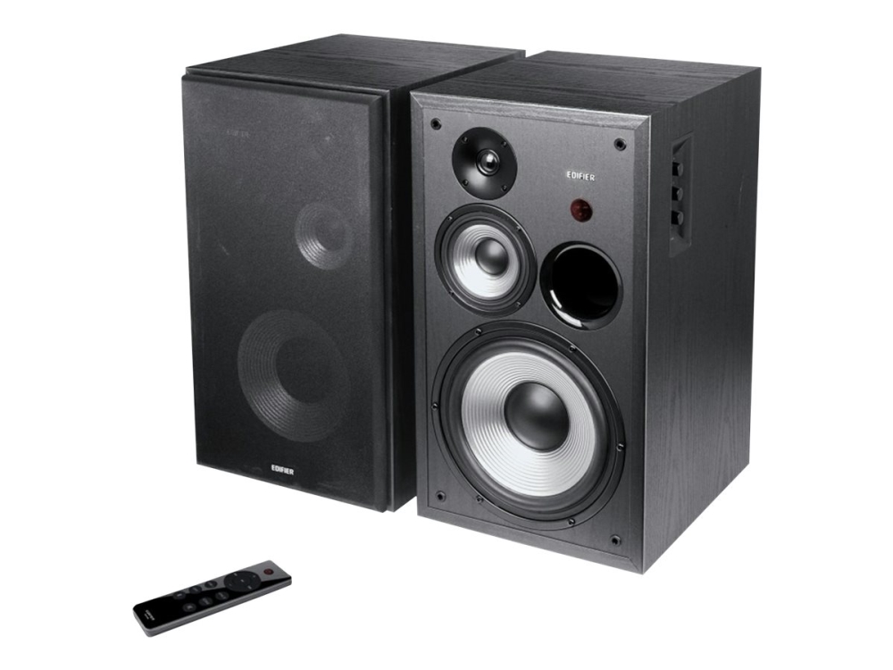Edifier R2850DB, 2x75W RMS, Bluetooth, optisk/coax, fjärrkontroll - Svart