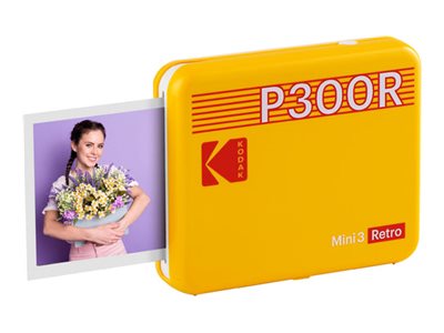 Kodak Photo Printer Mini 3 Retro - Skrivare - färg - färgsublimering - 76.2 x 76.2 mm - Bluetooth - gul