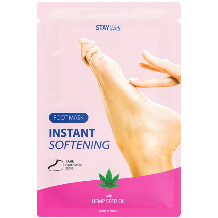 Stay Well Instant Softening Foot Mask Hemp Seed 1 pcs