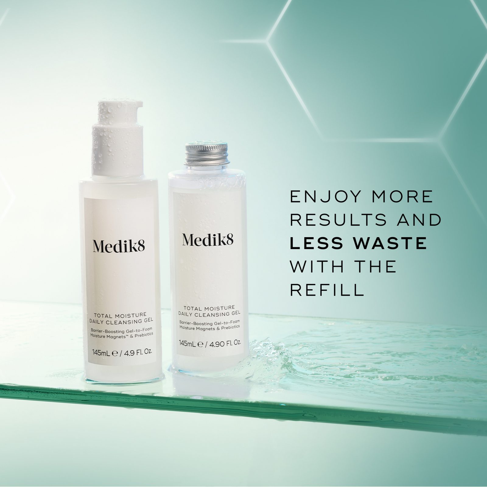 Medik8 Total Moisture Daily Cleansing Gel 145 ml Refill, bild 3