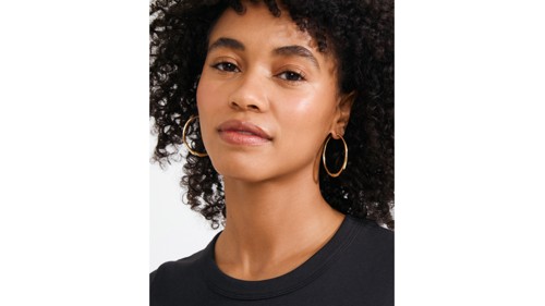 PILGRIM - PRESENCE Hoop Earrings - Gold-Plated - 45 mm, bild 3