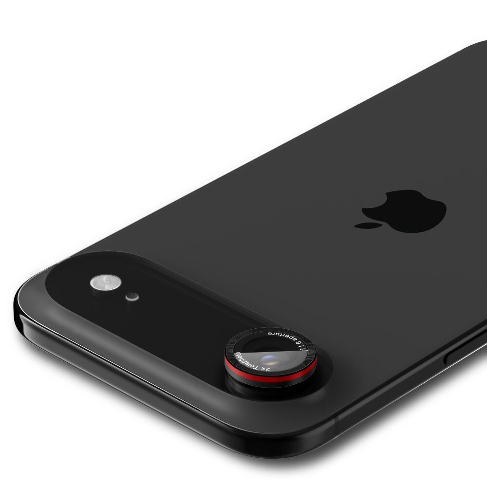 Spigen Optik Pro L-Series, 2-pack skyddsglas för iPhone Air – svart och rött, bild 4