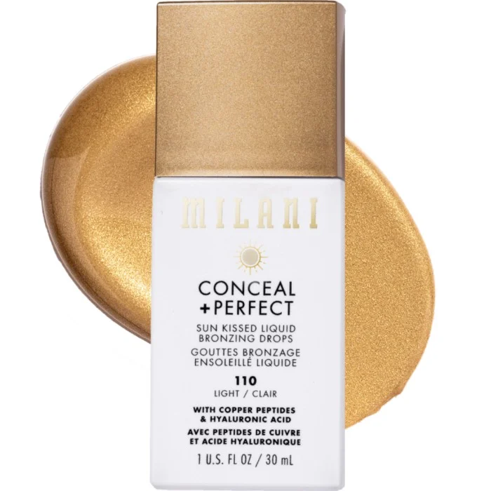 Milani Conceal + Perfect Sun Kissed Liquid Bronzing Drops 110 Light, bild 5