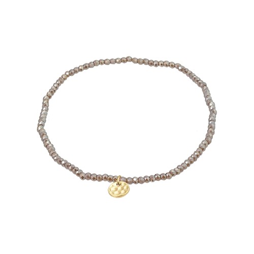 PILGRIM - INDIE Bracelet - Grey/Gold - 17 cm