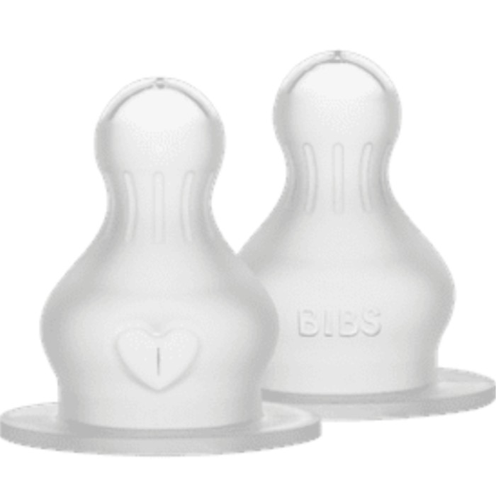 BIBS Bottle Nipple Silikon Fast, 2 st