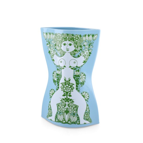 Bjørn Wiinblad - Nina Vas - Ljusblå/Grön - H28.5 cm