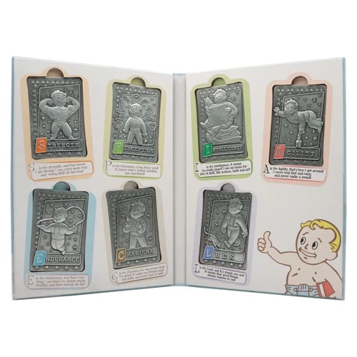 FaNaTtik - Fallout - Limited Edition S.P.E.C.I.A.L. Perk Card Ingot Collector's Album - Album: 158x220x18mm, Ingot: 75x50mm
