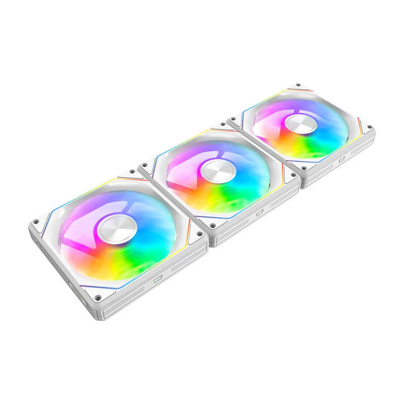 Darkflash Gauss G24 3-in-1 computer fans (white) - Chassi fläkt - 120mm - Vit - 33 dBA