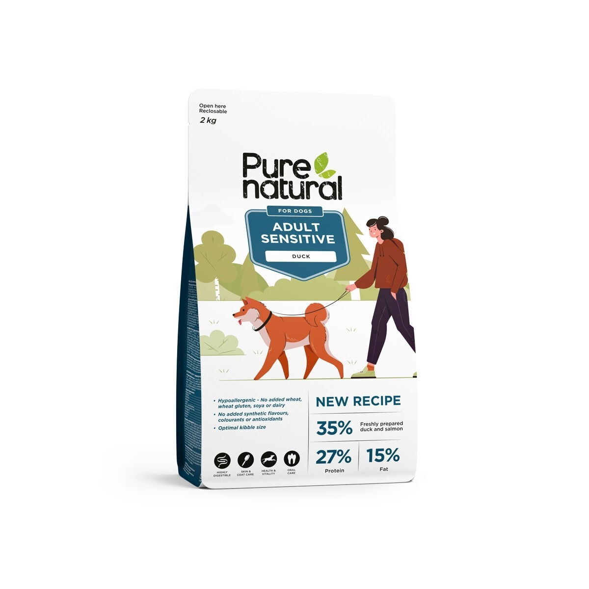 Purenatural Dog Adult Sensitive Duck Torrfoder till Hund 2 kg