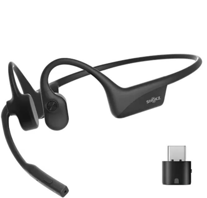 Shokz OpenComm 2 UC USB-C, ink Bluetooth adapter Svart, bild 2