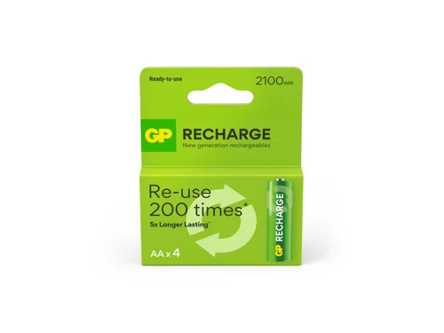 GP Recharge Rechargeable Battery, Size AA, 2100 mAh, 4-pack, bild 2