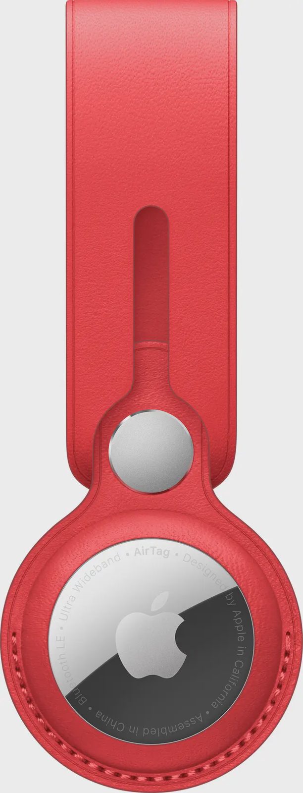 Apple AirTag läderögla, (PRODUCT)RED