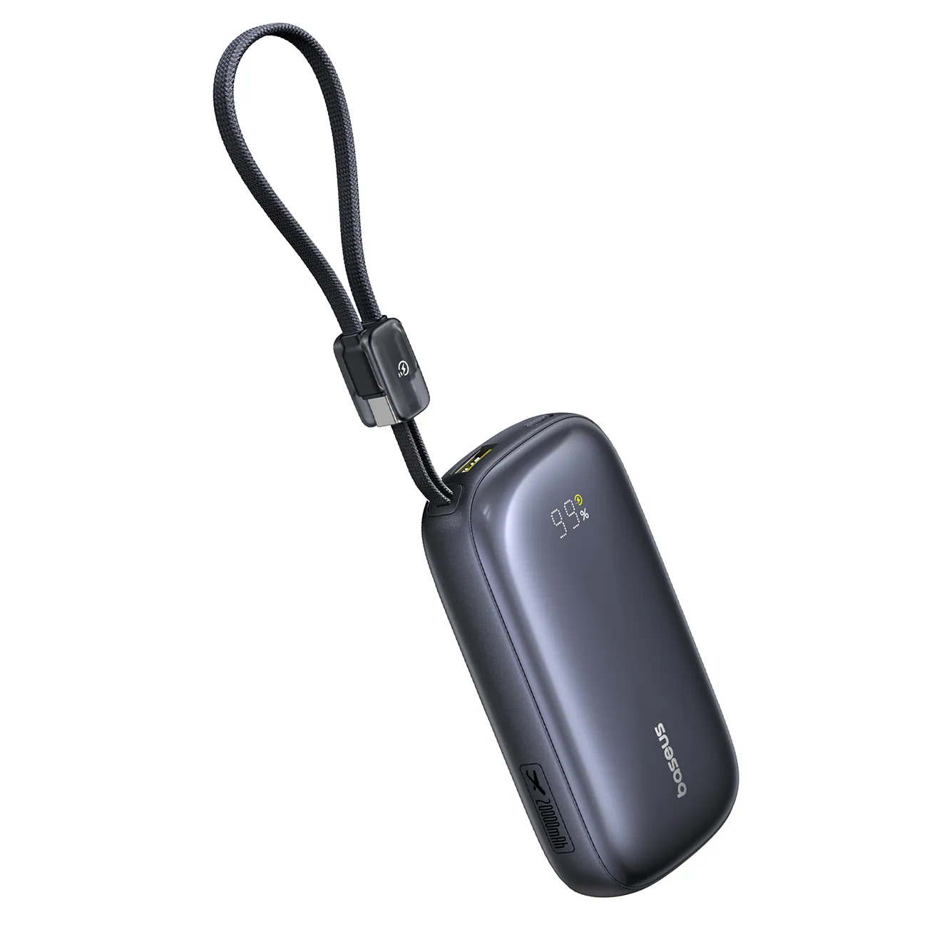 Baseus EnerFill FC21 Qpow 3 Ultra 20000mAh 22,5W powerbank med display och kabel ingår – svart, bild 2