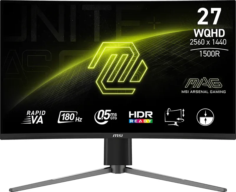 MSI MAG 27CQ6PF / 27" / Rapid VA / WQHD 2560x1440 / 180Hz / HDMI, DP / AMD FreeSync