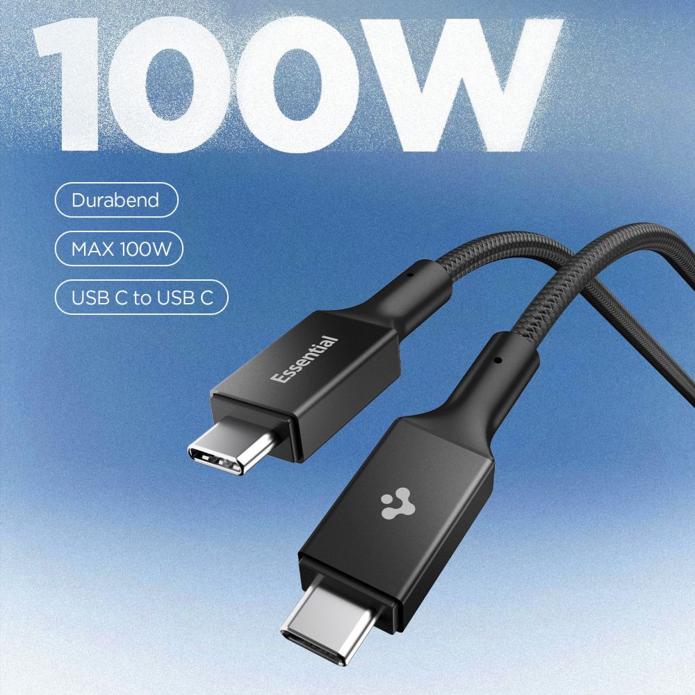 Spigen EB10010CC 100 W, 100 cm kabel – svart, bild 3