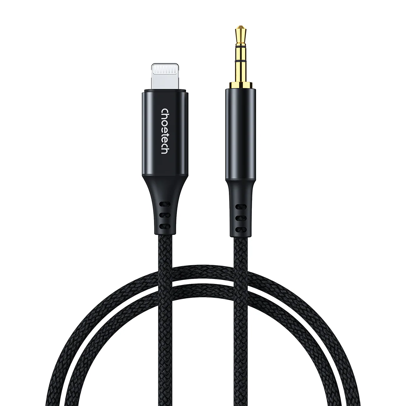Choetech AUX009 Belysning / minijack 3,5 mm kabel 2 m - svart