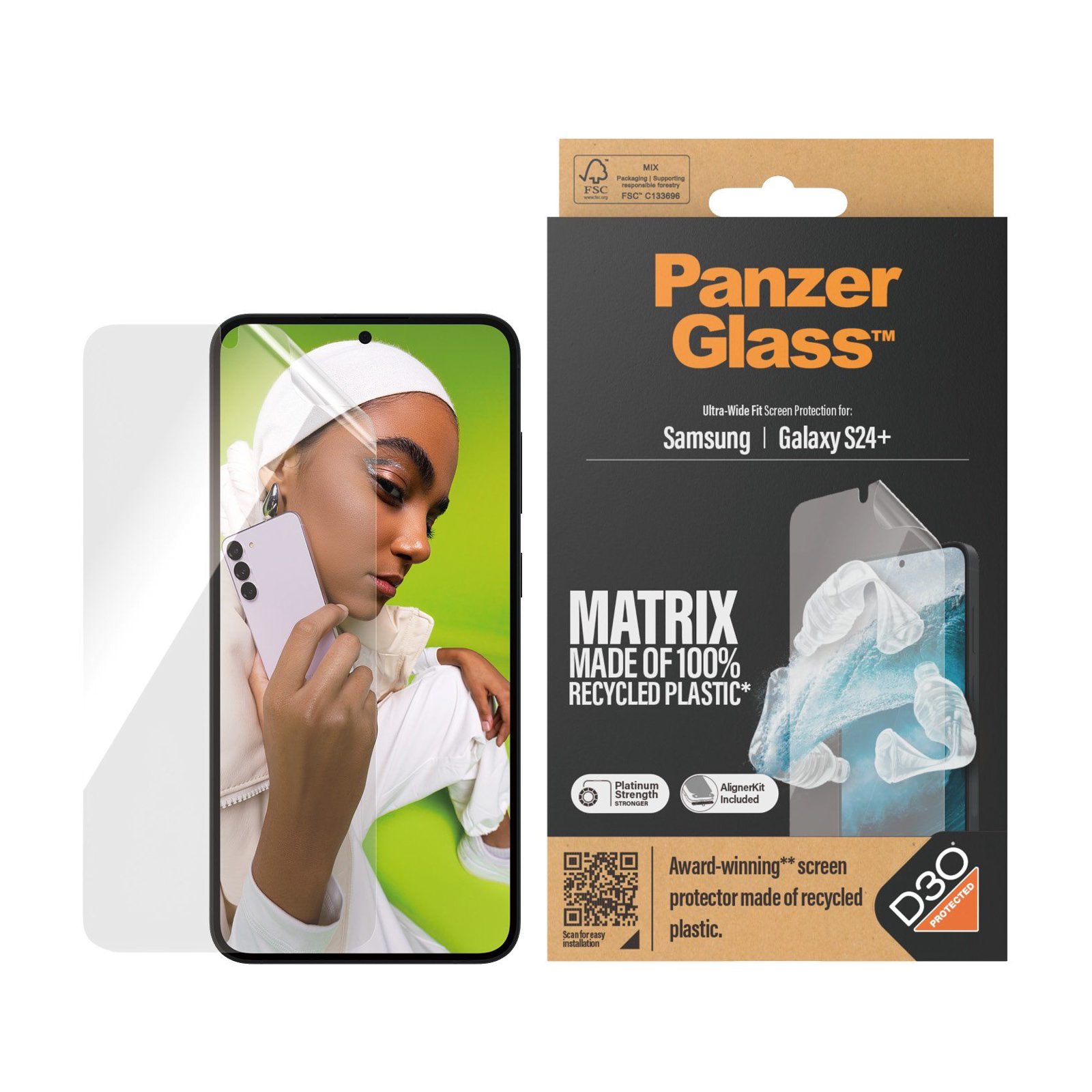 PanzerGlass™ | Matrix-Edition - Skärmskydd - Ultra-Wide Fit | Galaxy S24+
