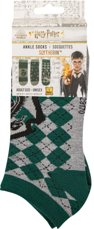 Harry Potter Slytherin Adult Size Ankle Socks 3-Pack (Storlek 35 - 45)