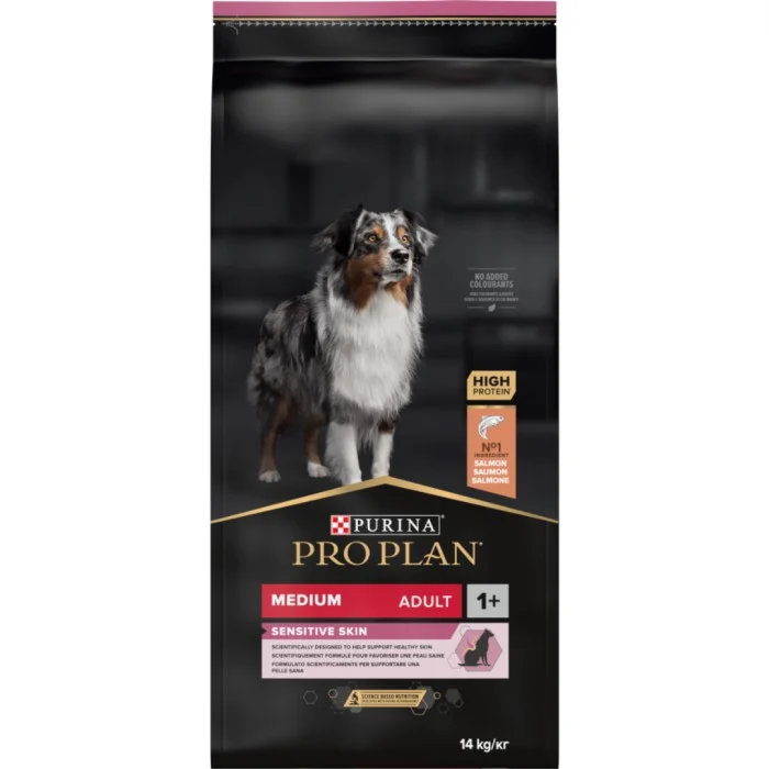 Purina Pro Plan Hund Medium Adult Sensitive Skin OptiDerma 14 kg