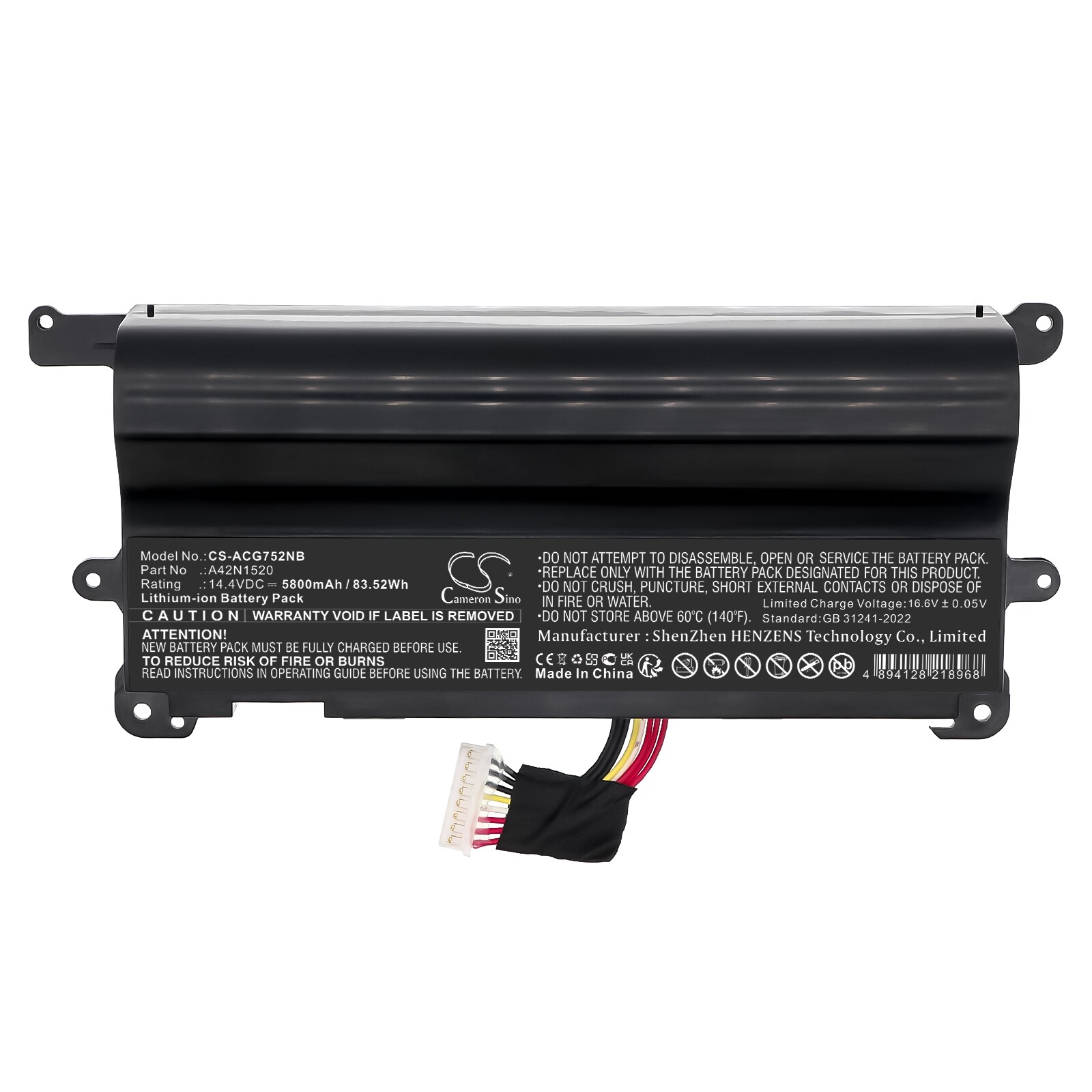 Batteri till Notebook, Bärbar dator för Acer G752VS, G752VS-BA184T, G752VS-BA185T m.fl., bild 2