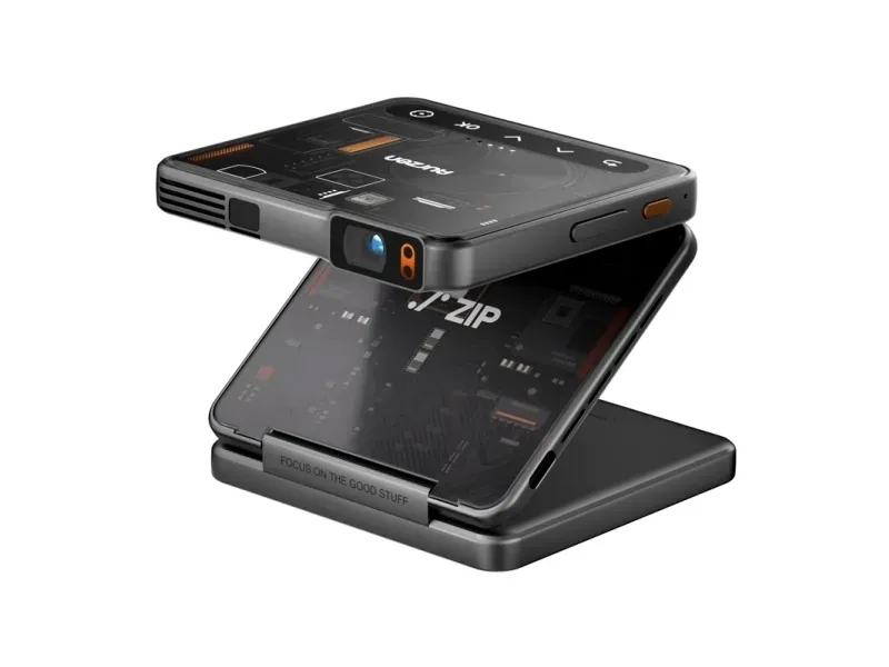 Aurzen ZIP Tri-Fold Portable Mini Projector - Cyber