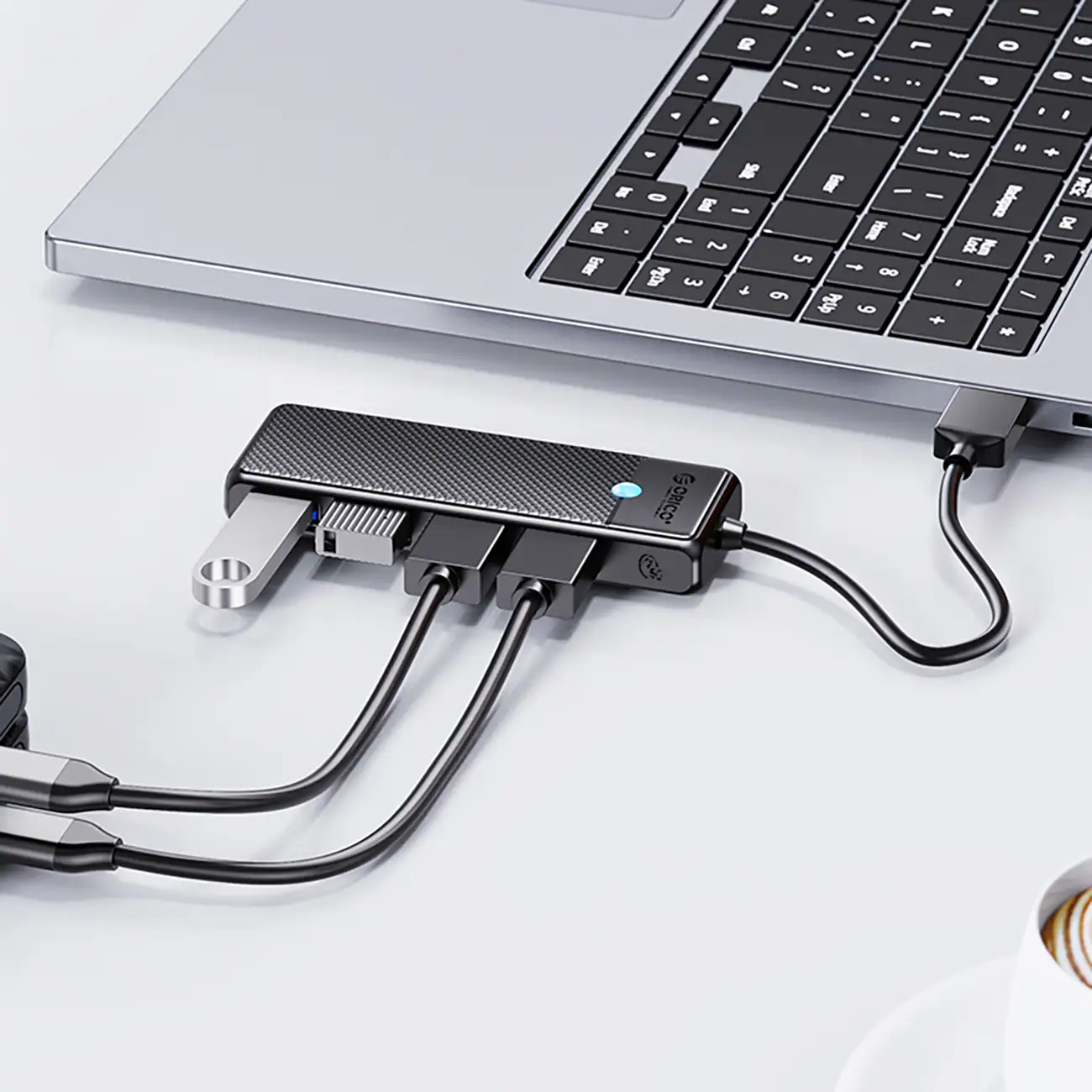 Orico PAPW4A-C3 USB-A Hub Dockningsstation 4x USB-A 3.0 - Svart, bild 3