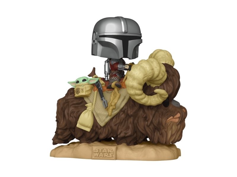 Funko POP Deluxe 2-pack figurer 52373 Star Wars Mando på Bantha med Child i påse