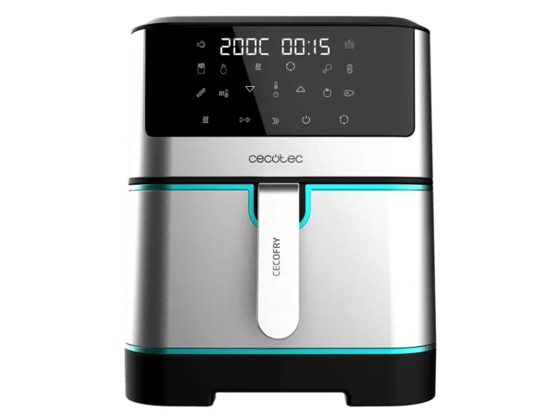 Cecotec Cecofry Supreme 8000, Varmluftsfritös, 8 l, 30 ° C, 230 ° C, Single, Svart, Rostfritt stål