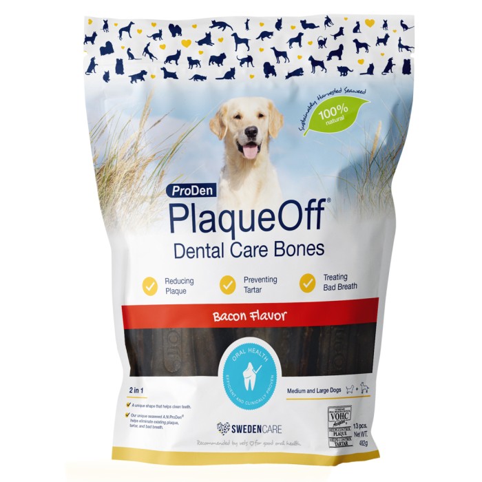 ProDen PlaqueOff Dental Bones Bacon Flavor 485 g